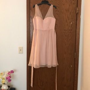 BHLDN “Quillaree” Blush bridesmaid dress
